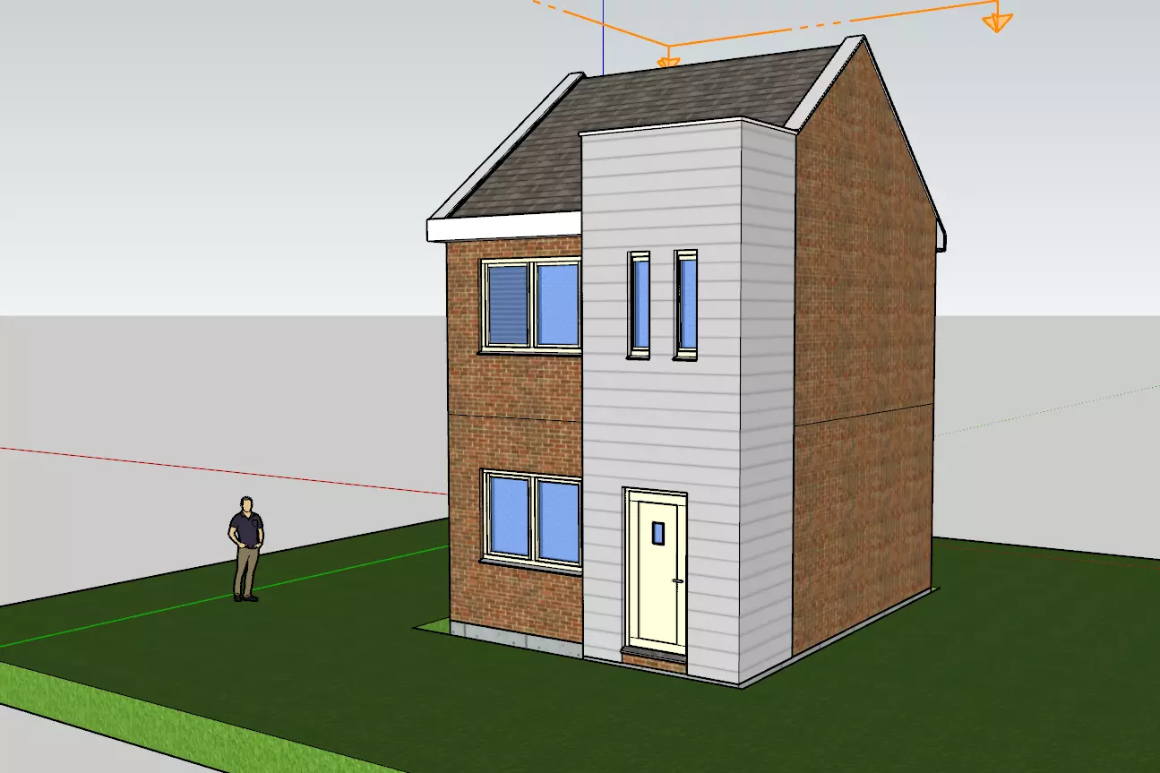 Basic Row house 3D model