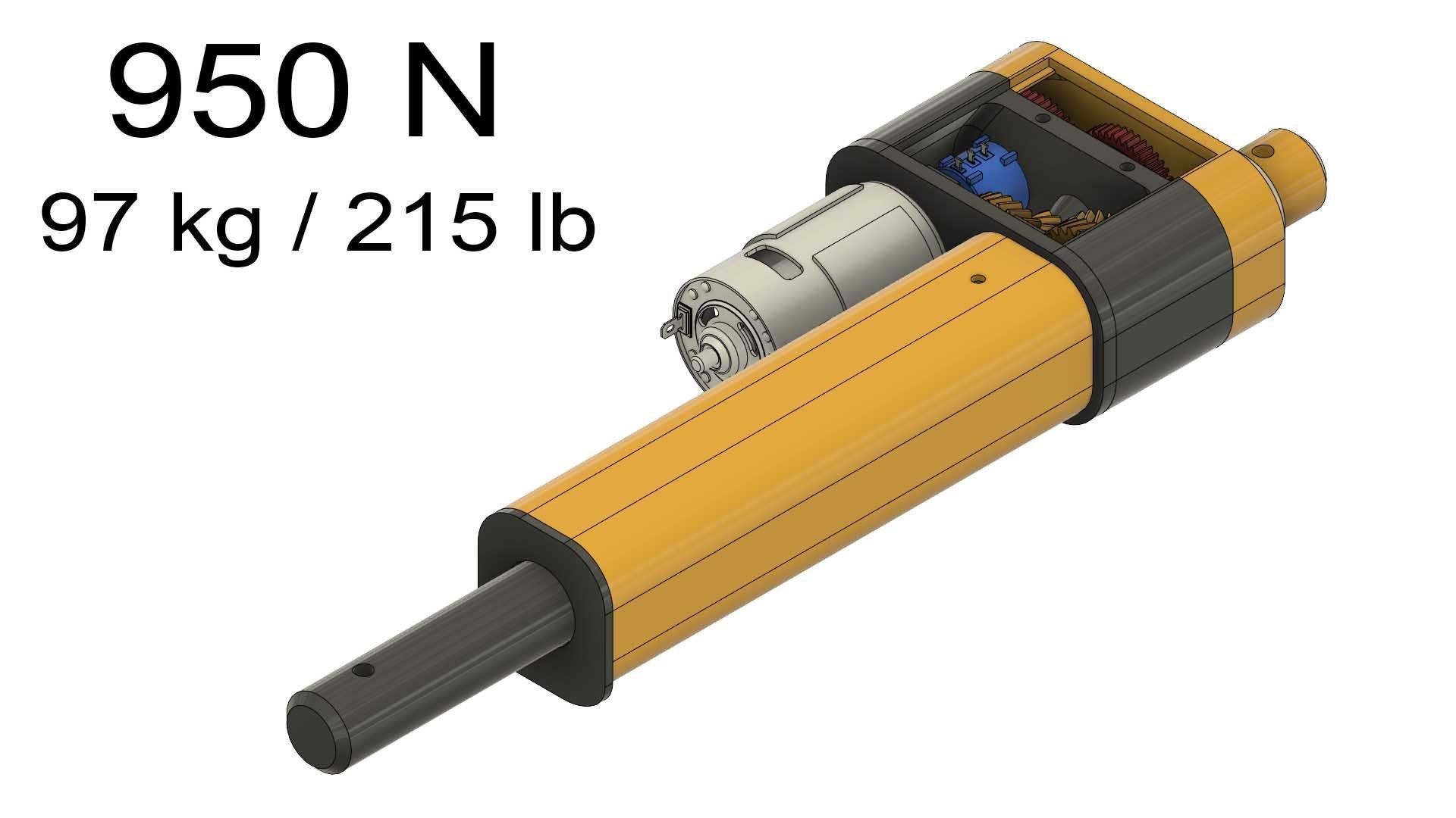 3D Printable Linear SERVO Actuator 3D print model_3