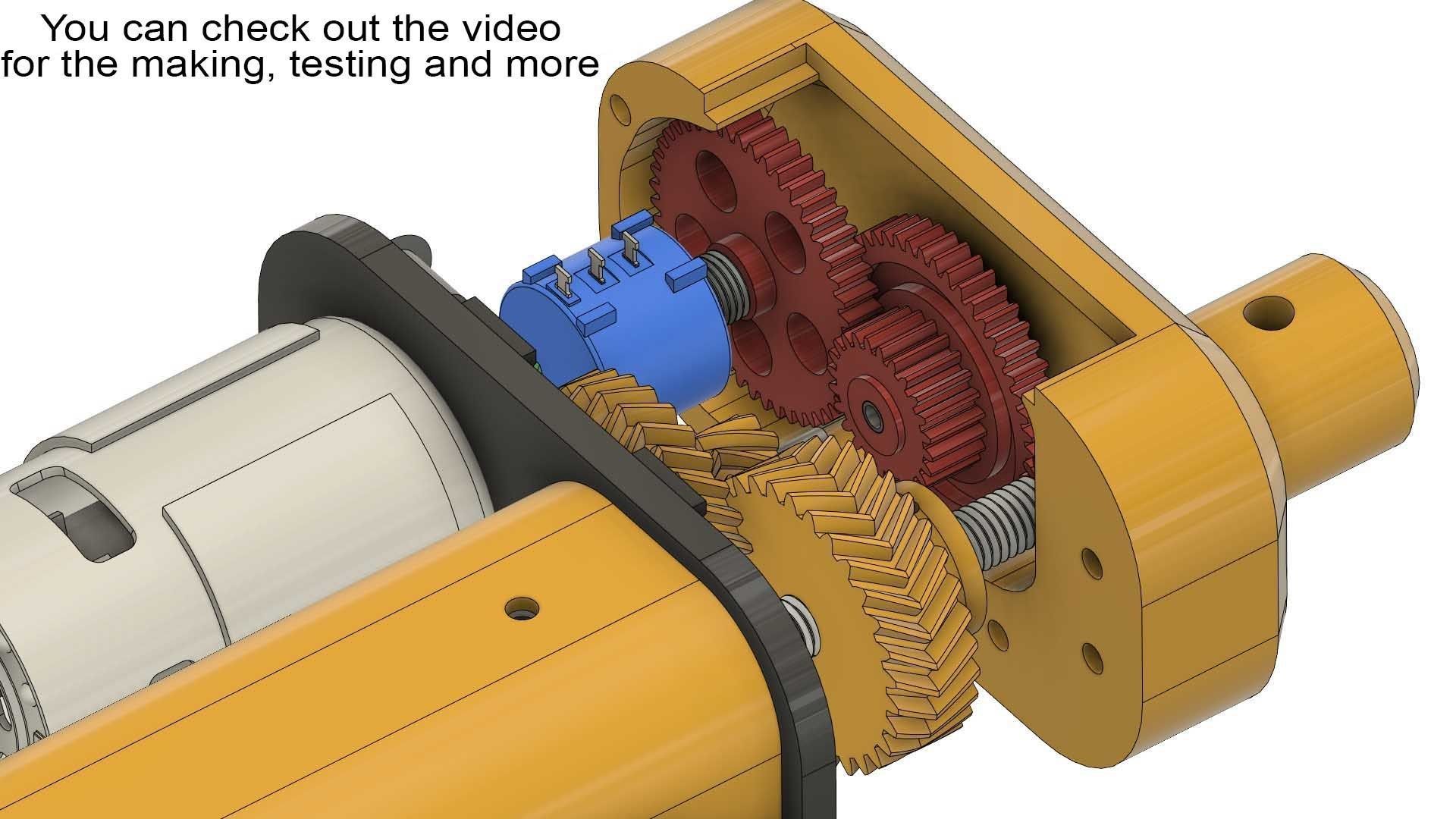 3D Printable Linear SERVO Actuator 3D print model_4
