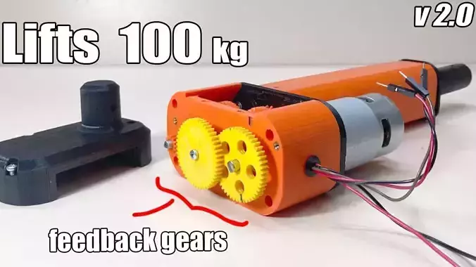 3D Printable Linear SERVO Actuator 3D print model