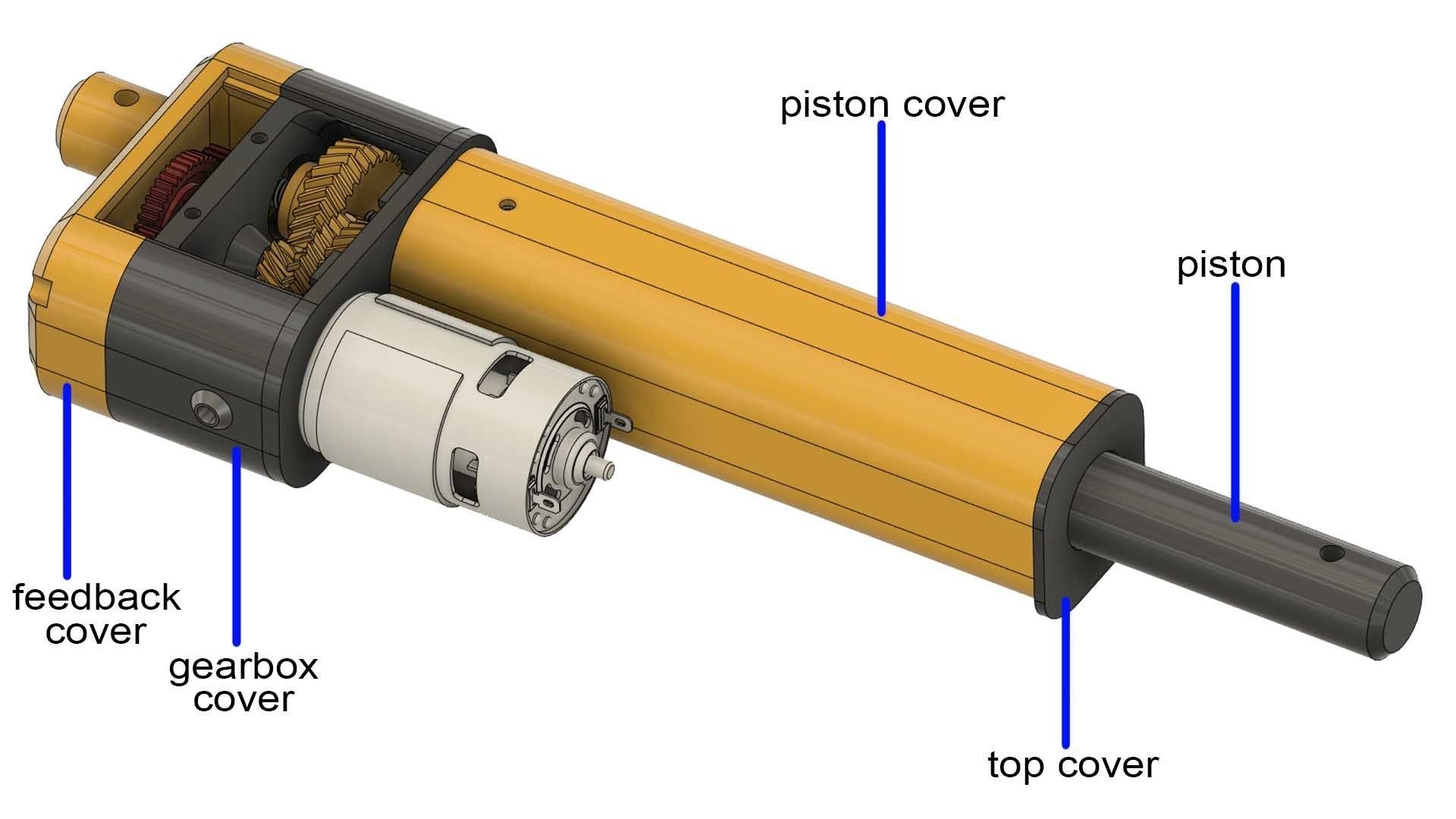 3D Printable Linear SERVO Actuator 3D print model_6