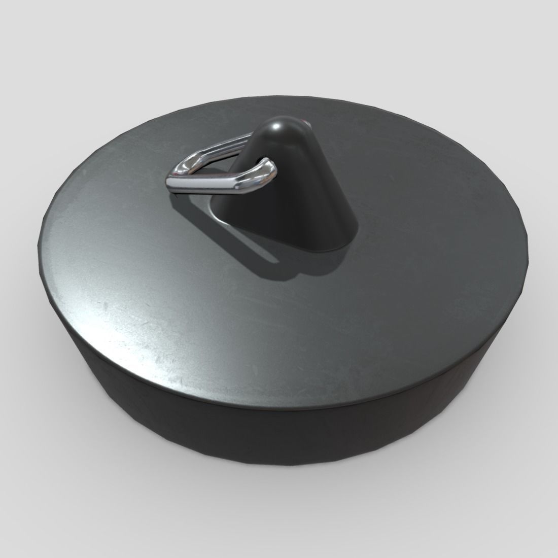 Sink Plug Low-poly 3D model_5