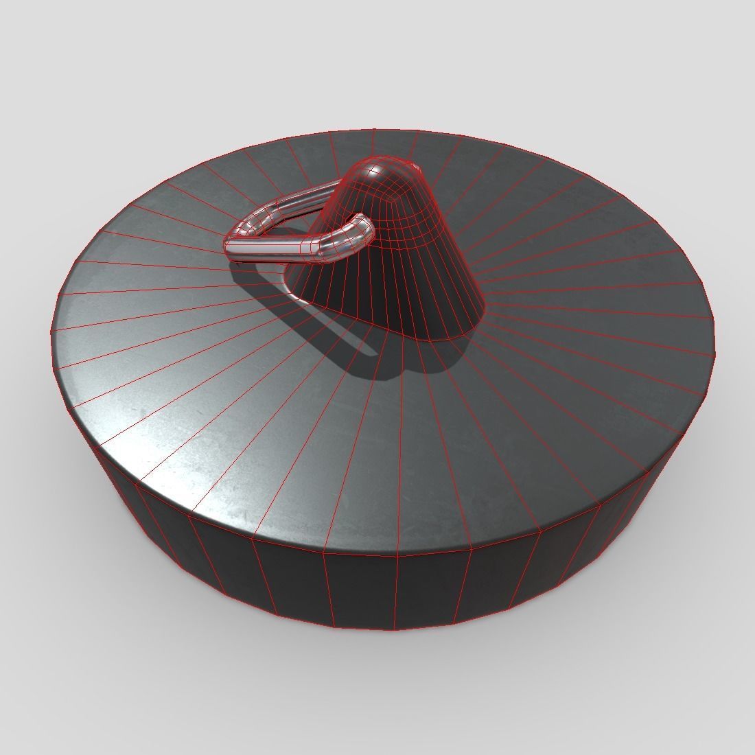 Sink Plug Low-poly 3D model_6