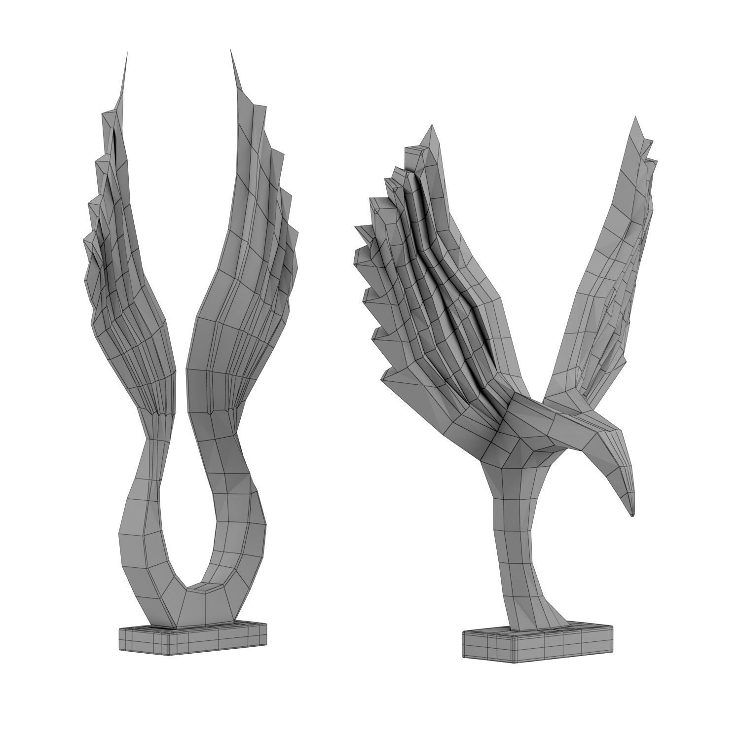 Decor sculpture 02 Low-poly 3D model_2