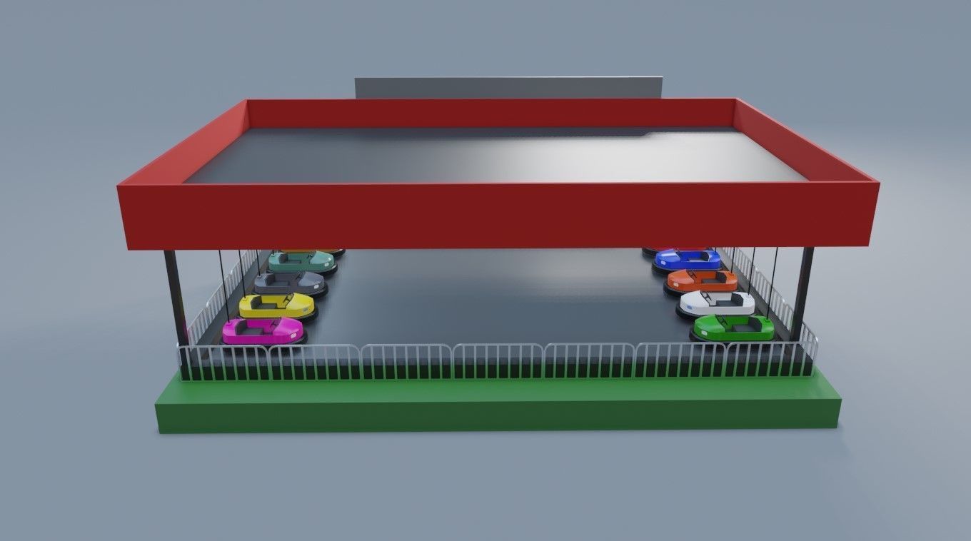 Beat Cart - Amusement Park - Parque de Diversoes Low-poly 3D model_6