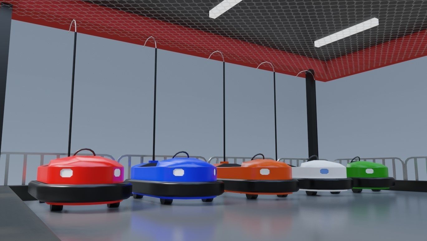 Beat Cart - Amusement Park - Parque de Diversoes Low-poly 3D model_10