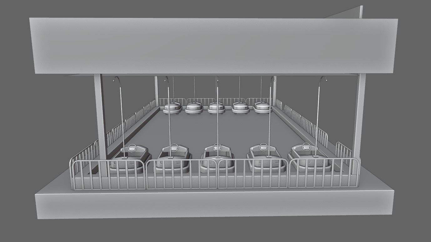 Beat Cart - Amusement Park - Parque de Diversoes Low-poly 3D model_17