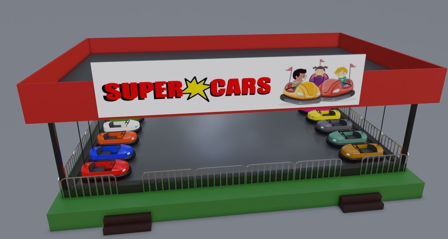 Beat Cart - Amusement Park - Parque de Diversoes Low-poly 3D model_14