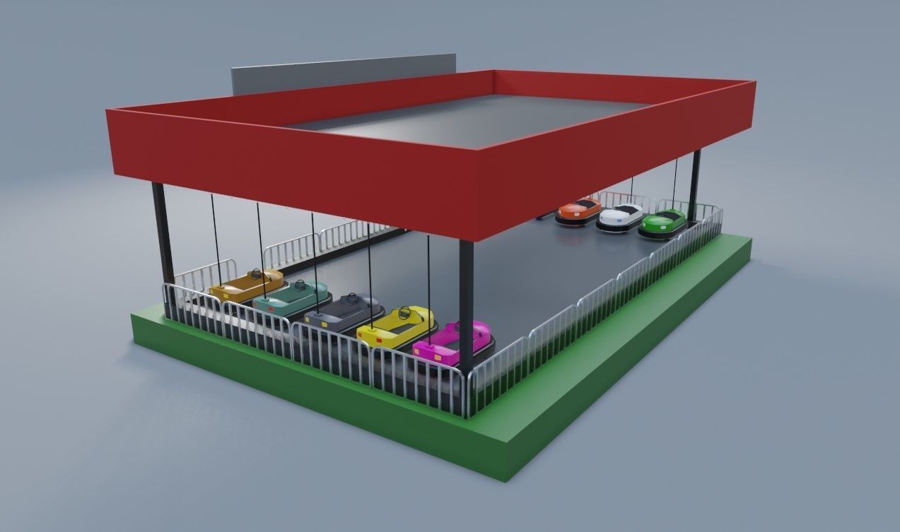 Beat Cart - Amusement Park - Parque de Diversoes Low-poly 3D model_5