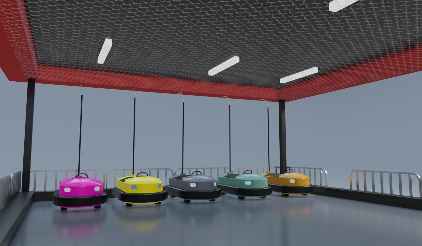 Beat Cart - Amusement Park - Parque de Diversoes Low-poly 3D model_12