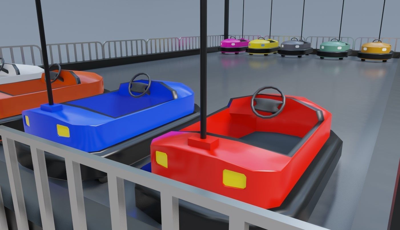 Beat Cart - Amusement Park - Parque de Diversoes Low-poly 3D model_11