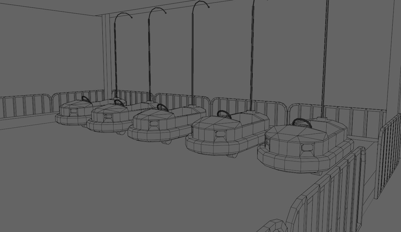 Beat Cart - Amusement Park - Parque de Diversoes Low-poly 3D model_22