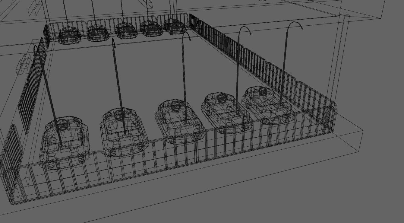 Beat Cart - Amusement Park - Parque de Diversoes Low-poly 3D model_24