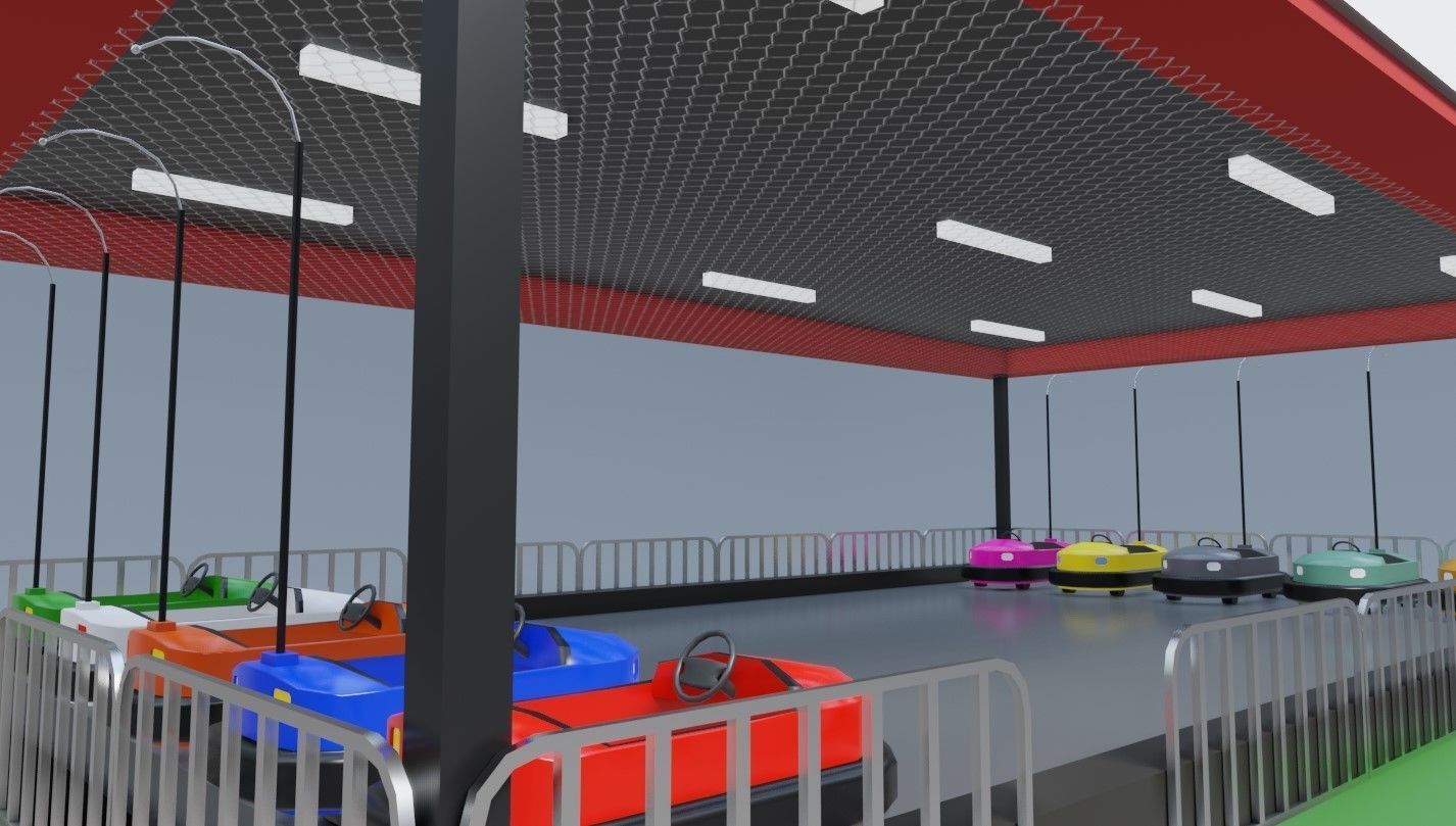 Beat Cart - Amusement Park - Parque de Diversoes Low-poly 3D model_9