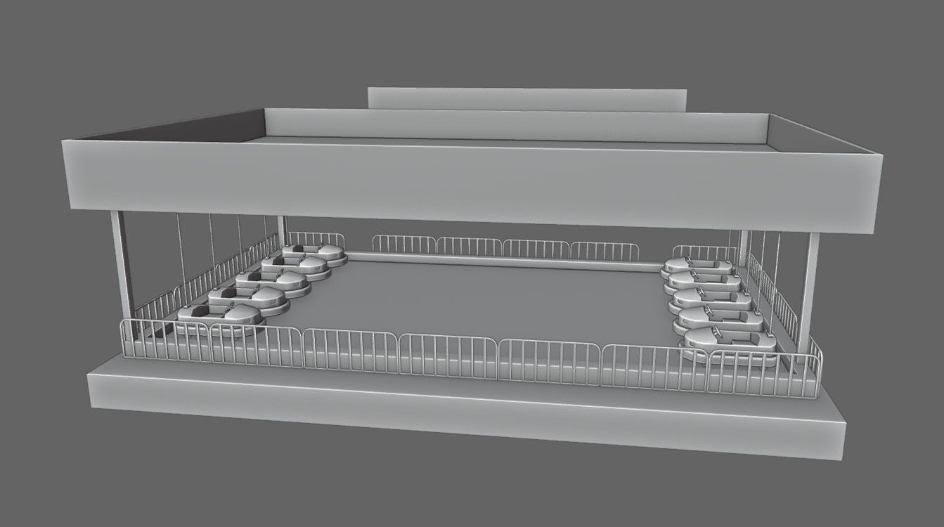 Beat Cart - Amusement Park - Parque de Diversoes Low-poly 3D model_18