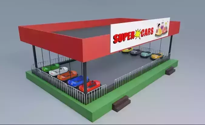 Beat Cart - Amusement Park - Parque de Diversoes Low-poly 3D model