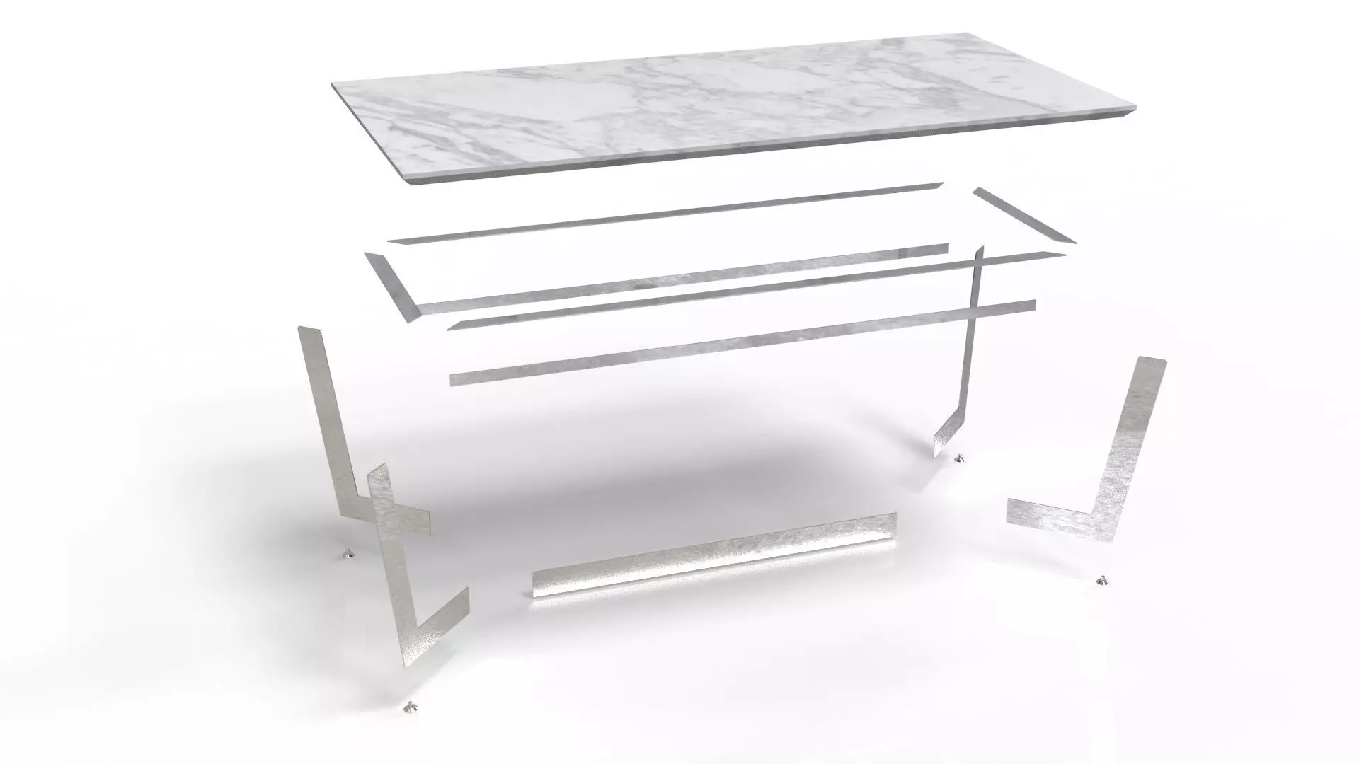 Sheet Metal Dinner Table Free 3D model