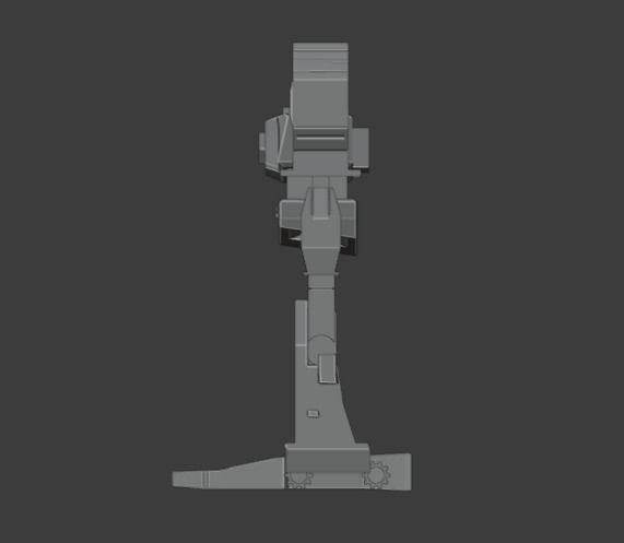 Combat Robot Low-poly 3D model_7