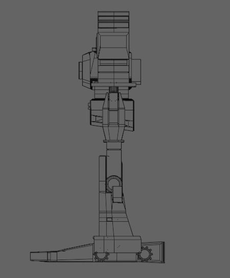 Combat Robot Low-poly 3D model_9