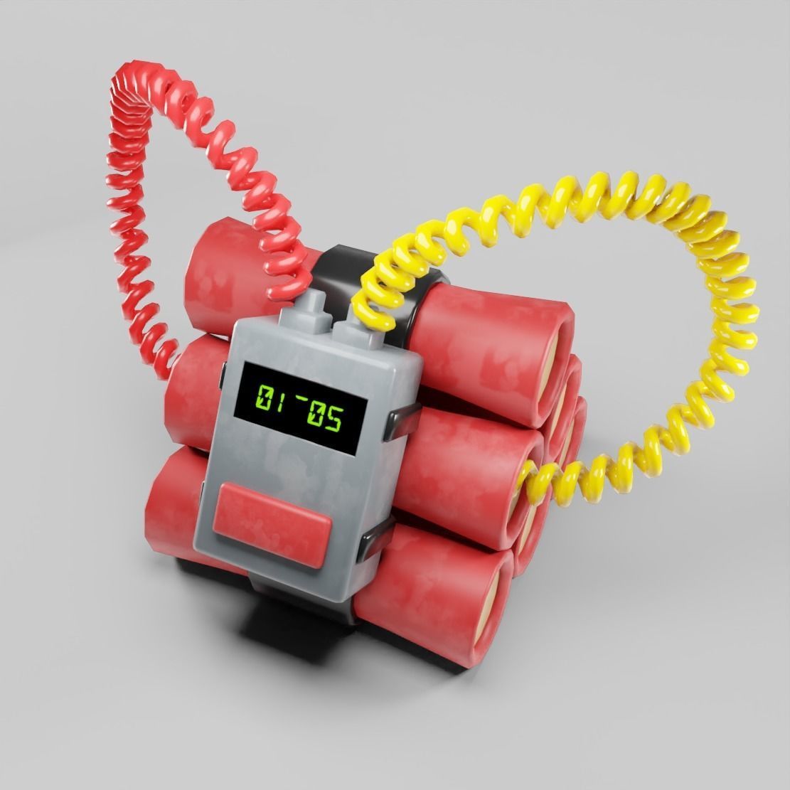 TNT prop Low-poly 3D model_3