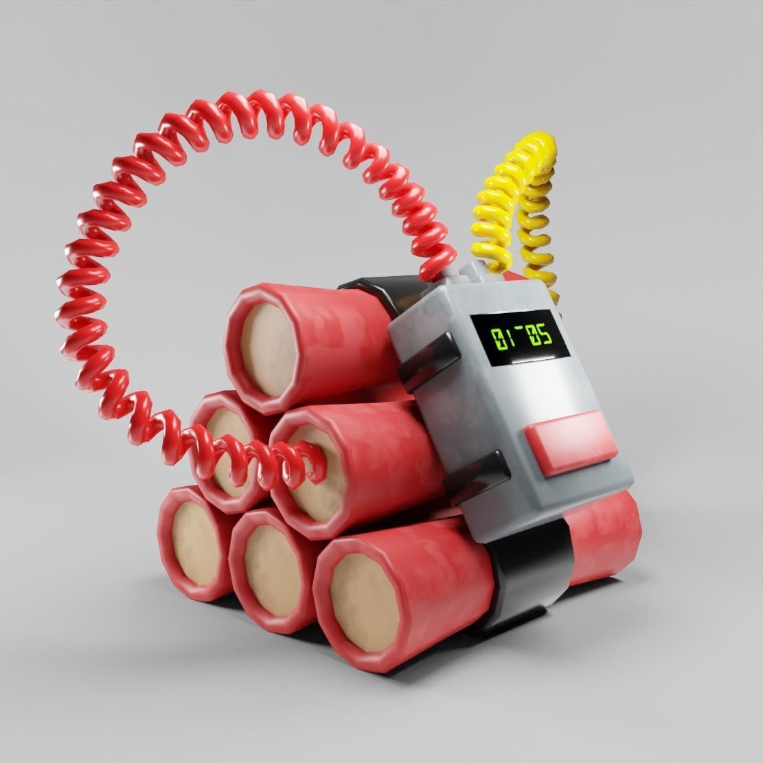 TNT prop Low-poly 3D model_1