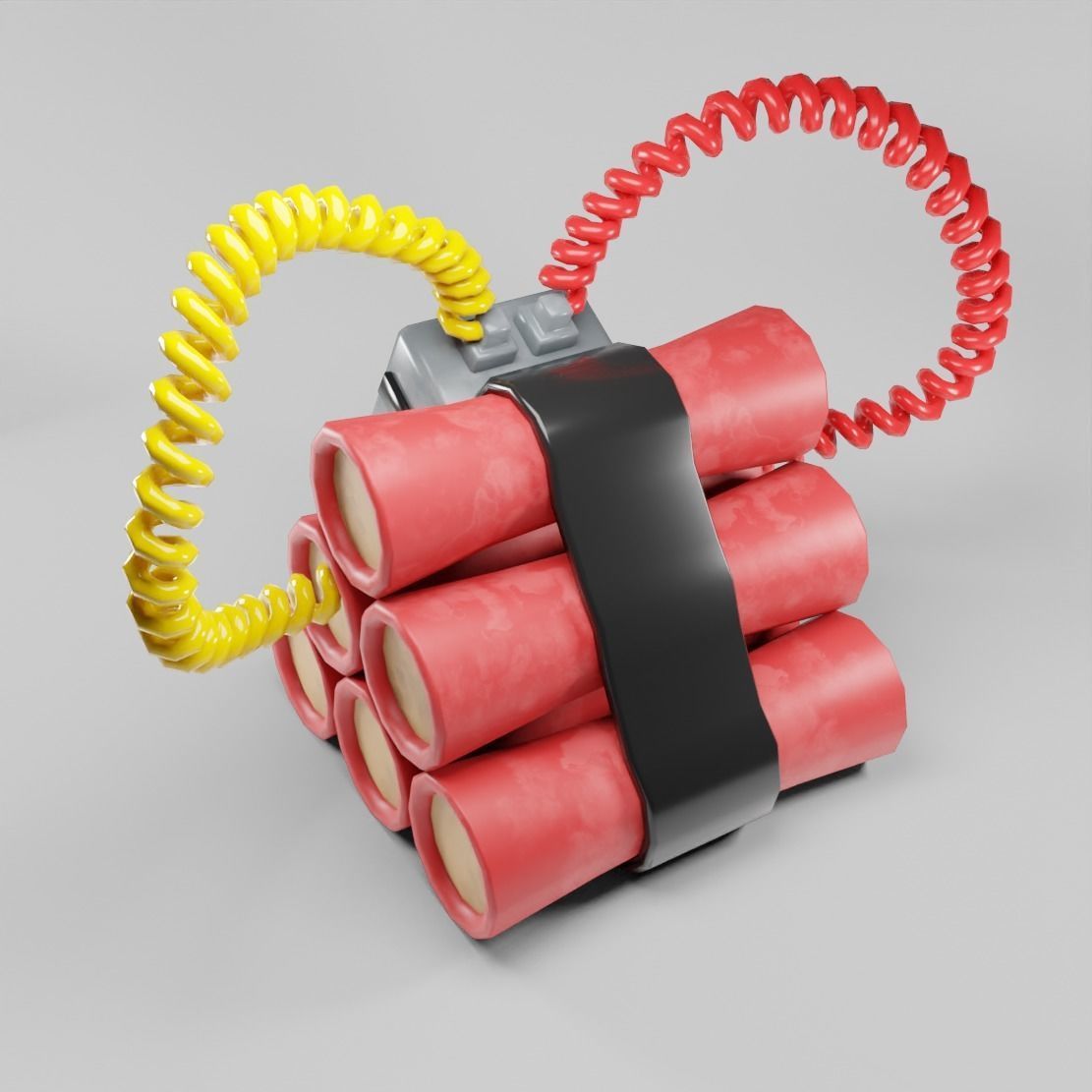 TNT prop Low-poly 3D model_4