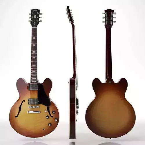 Gibson ES 335 Raspberry Tea Burst 3D model