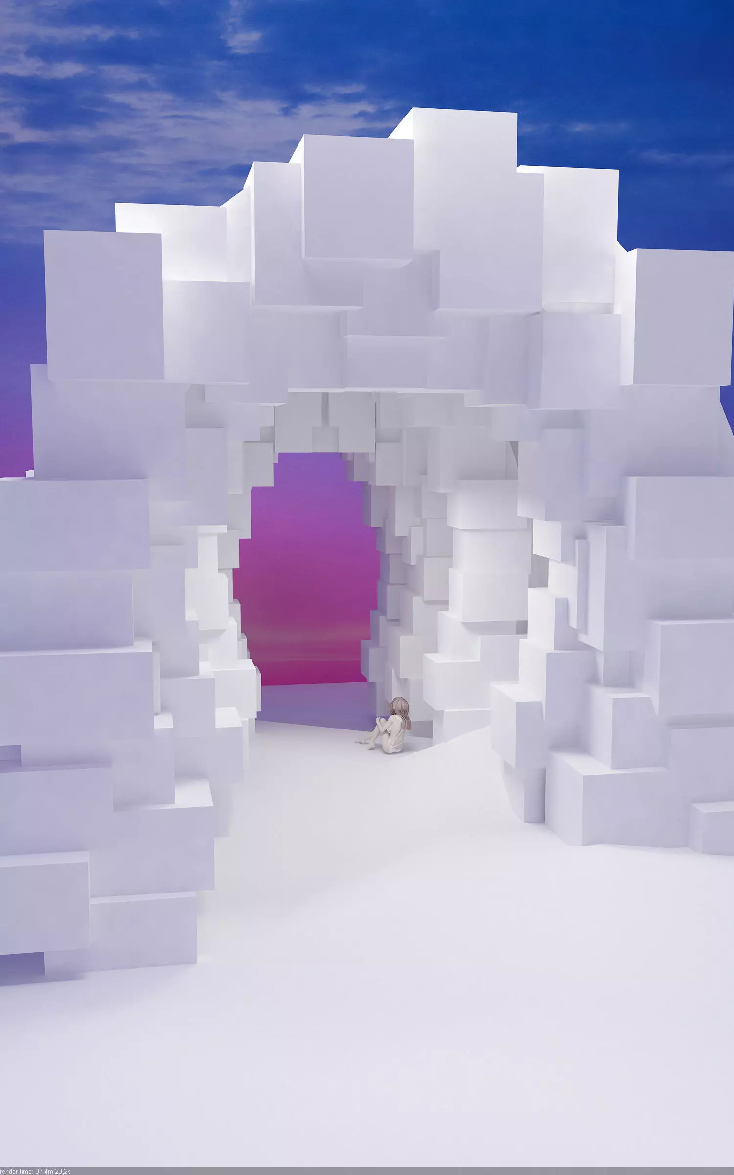 fantasy tree in sky 3D model