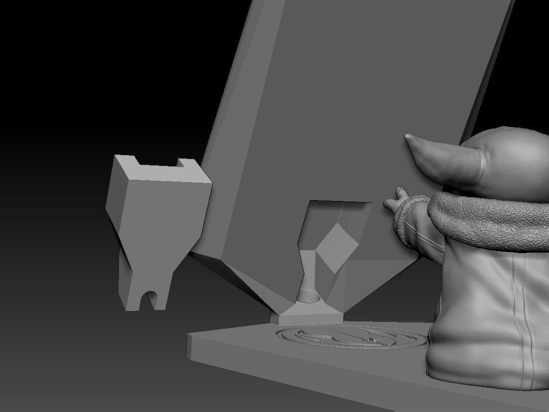 Star Wars Phone Holder - Darth Vader and Baby Yoda - 2 for 1 3D print model_17