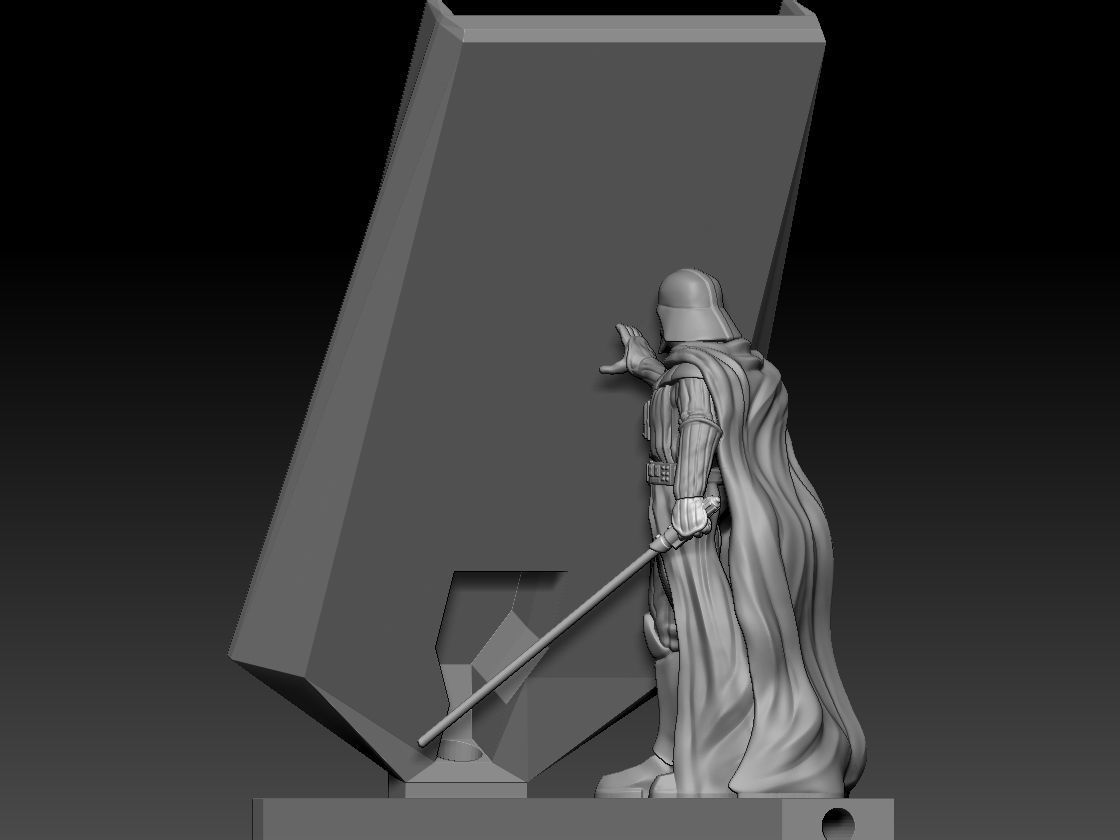 Star Wars Phone Holder - Darth Vader and Baby Yoda - 2 for 1 3D print model_6