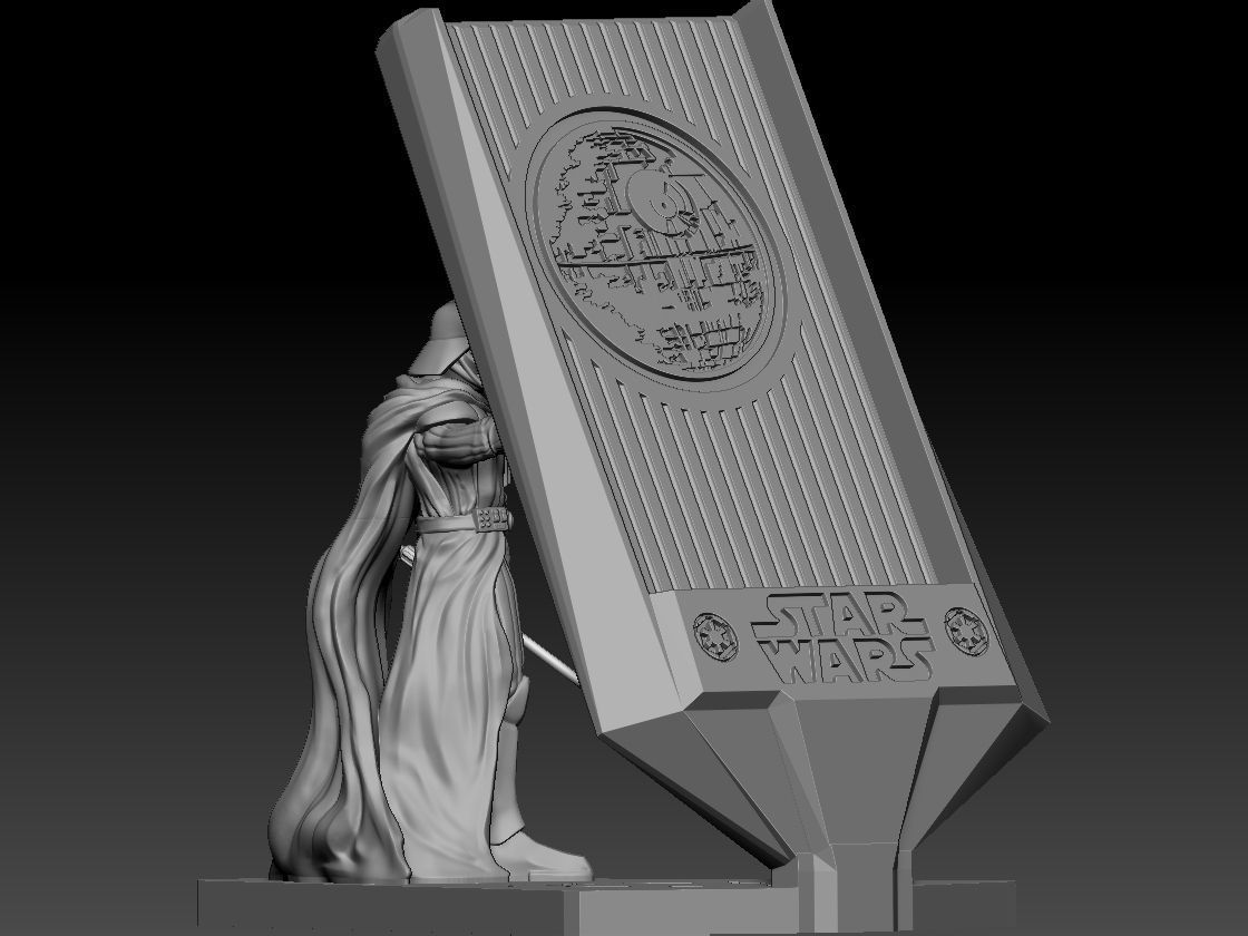 Star Wars Phone Holder - Darth Vader and Baby Yoda - 2 for 1 3D print model_10