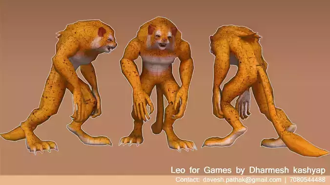 Leo The Warrior Low-poly 3D model