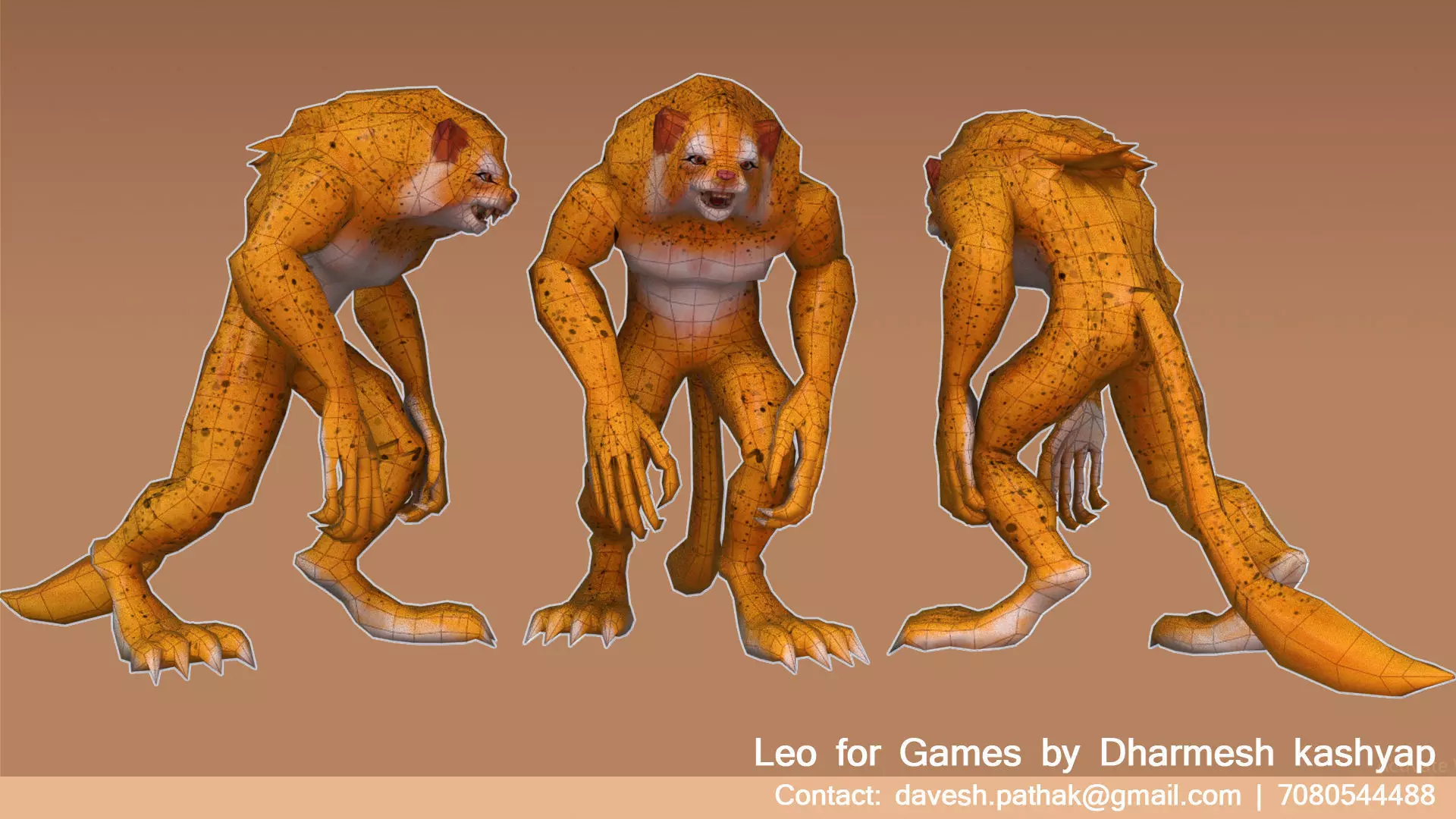 Leo The Warrior Low-poly 3D model_0