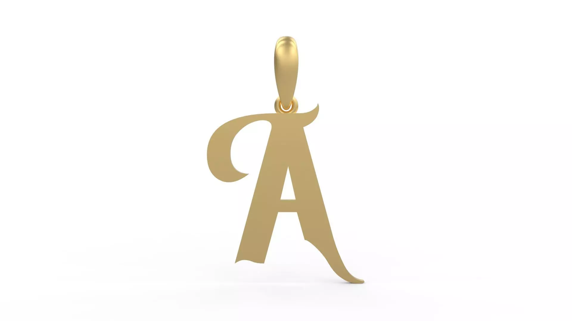 Initial Letters Pendant Vires Gollem A 3D print model_0