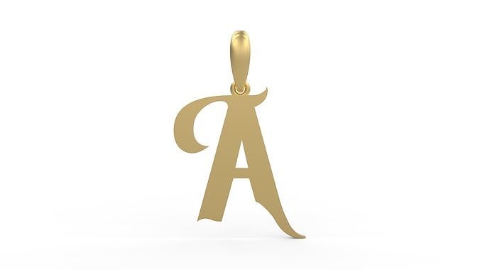Initial Letters Pendant Vires Gollem A 3D print model