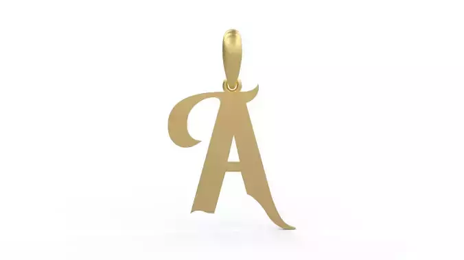 Initial Letters Pendant Vires Gollem A 3D print model