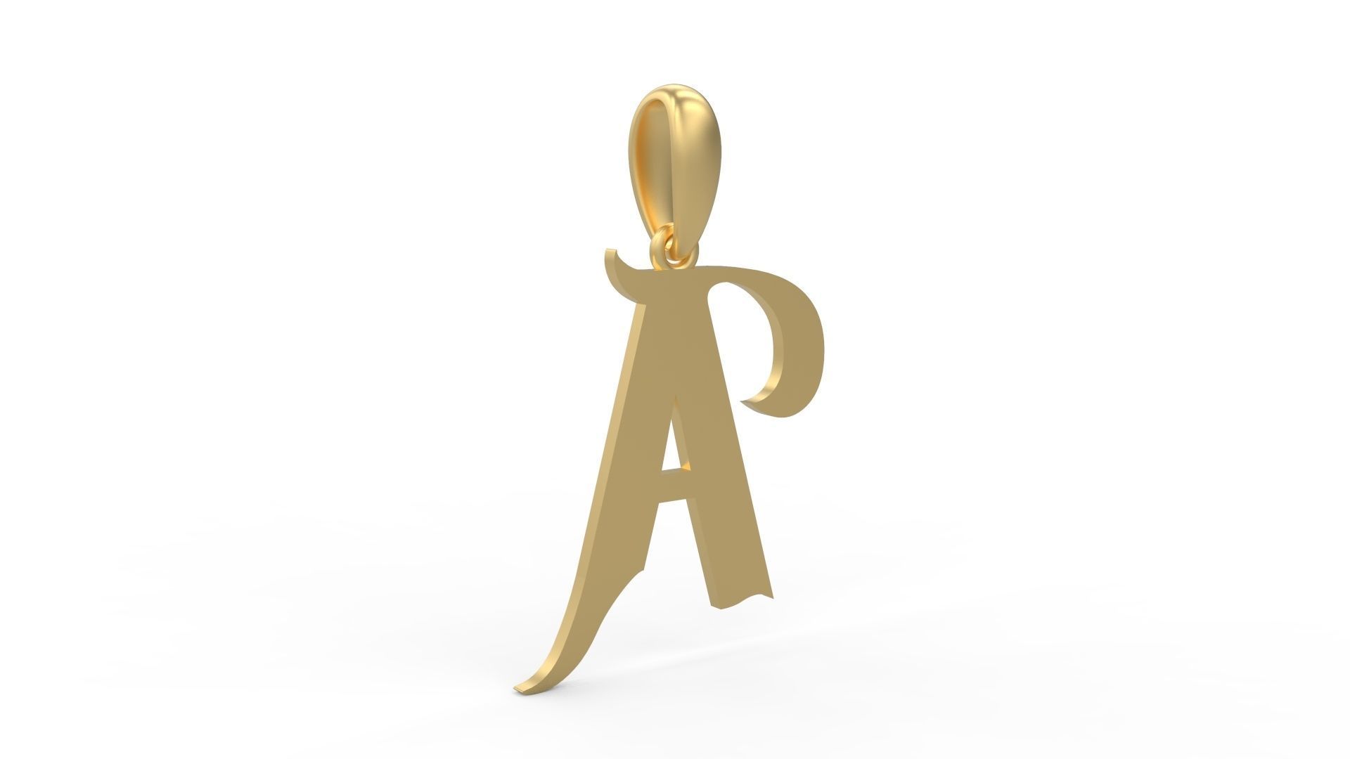 Initial Letters Pendant Vires Gollem A 3D print model_3