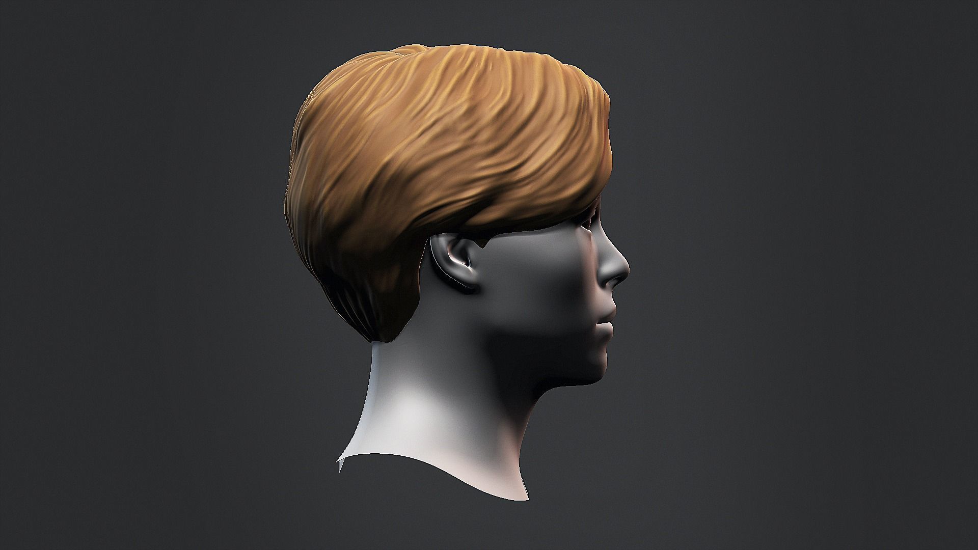 Hair - Low Poly Hairstyle Free Samples Free low-poly 3D model_2