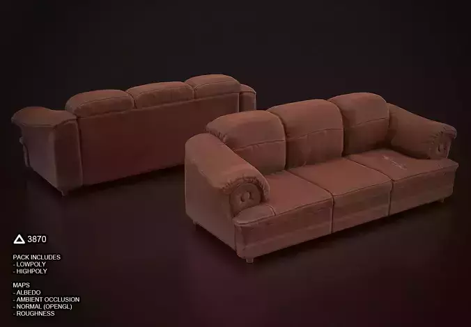 Stylized Handpainted Sofa