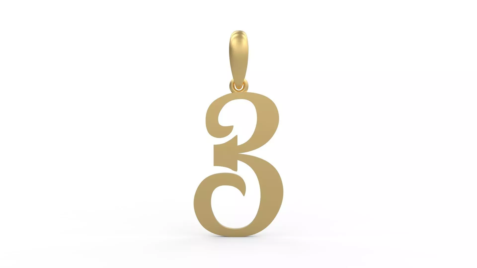Initial Letters Pendant Vires Gollem B 3D print model_0