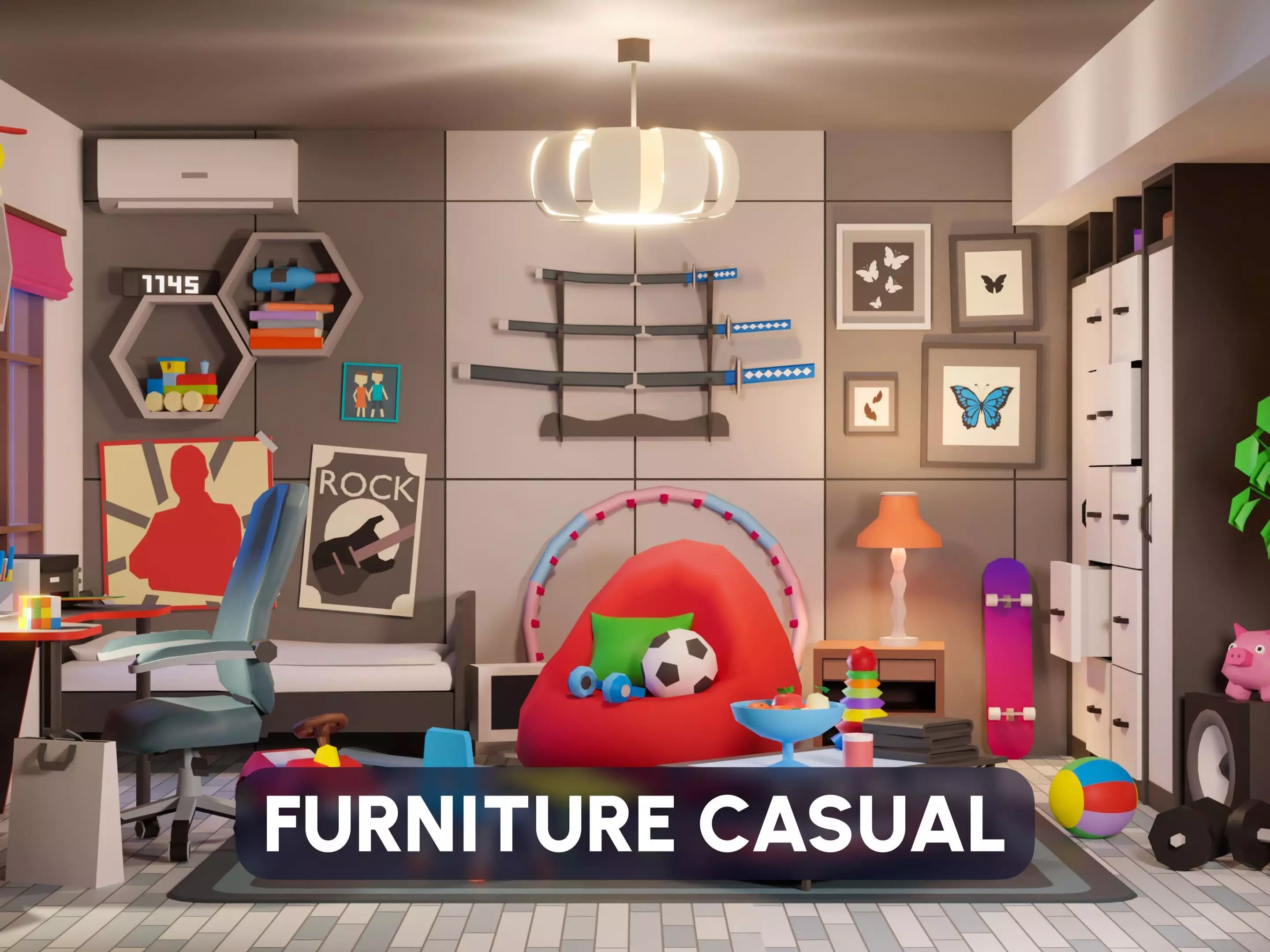 Furniture Casual Low-poly 3D model