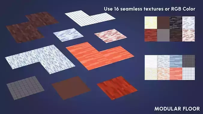 Casual Furniture Low-poly 3D model 5