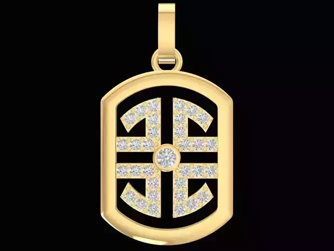 fengshui taiwan diamond wedding pendant 3053 3D print model