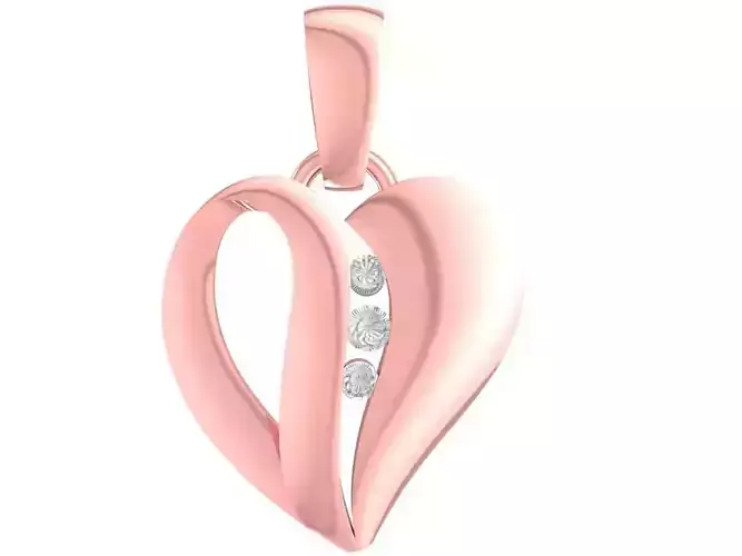 diamond heart pendant 3054
