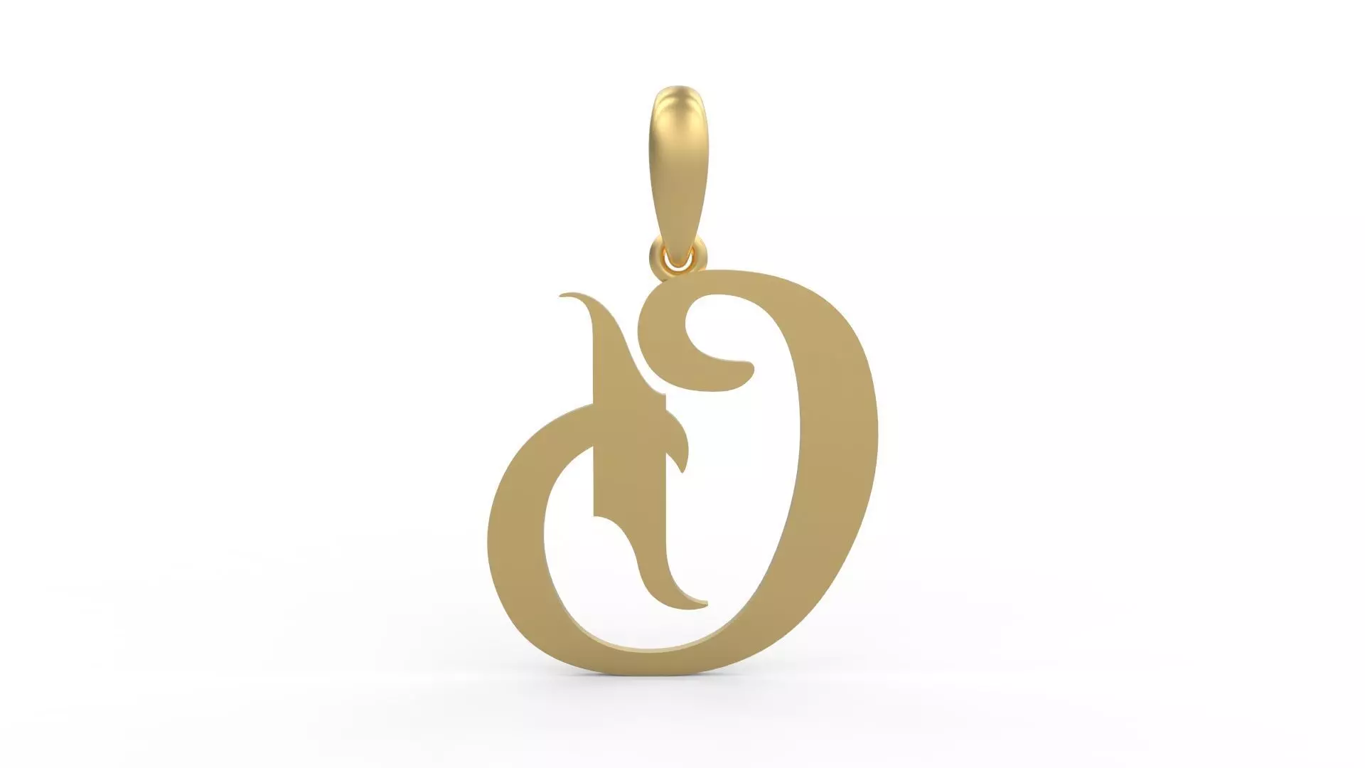 Initial Letters Pendant Vires Gollem D 3D print model_0