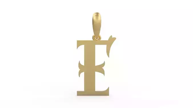Initial Letters Pendant Vires Gollem E 3D print model
