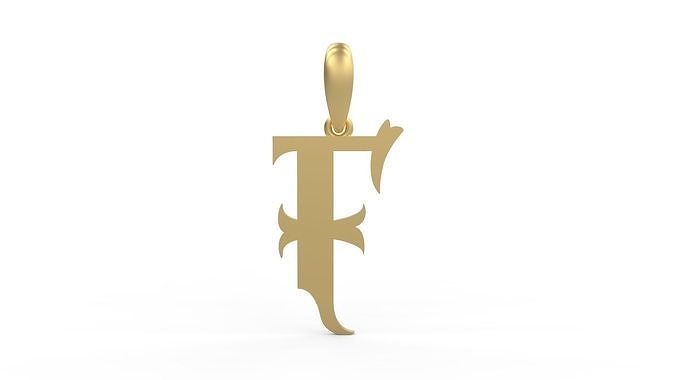 Initial Letters Pendant Vires Gollem F 3D print model