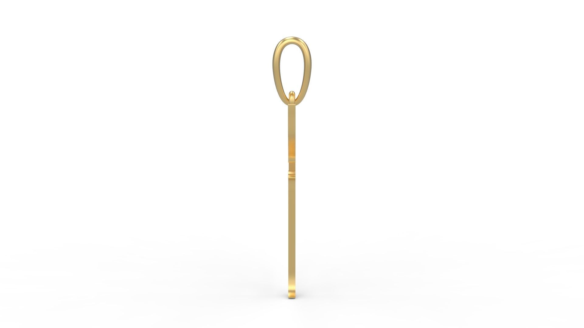 Initial Letters Pendant Vires Gollem G 3D print model_2