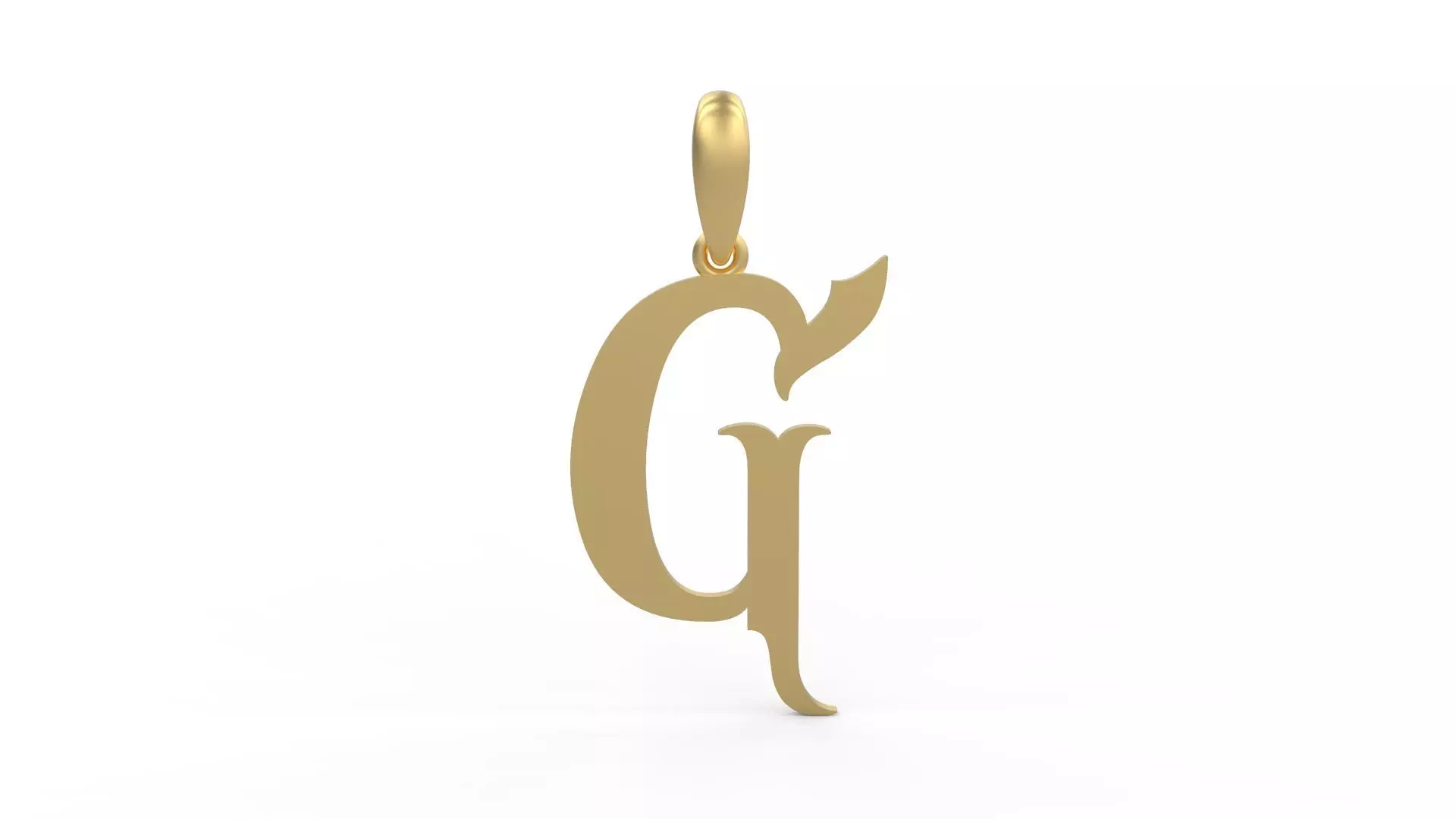 Initial Letters Pendant Vires Gollem G 3D print model_0