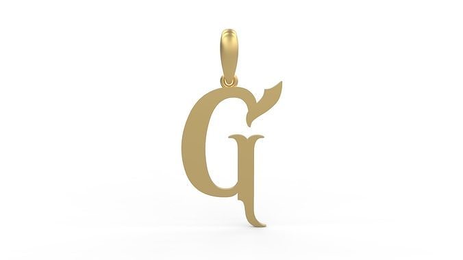Initial Letters Pendant Vires Gollem G 3D print model